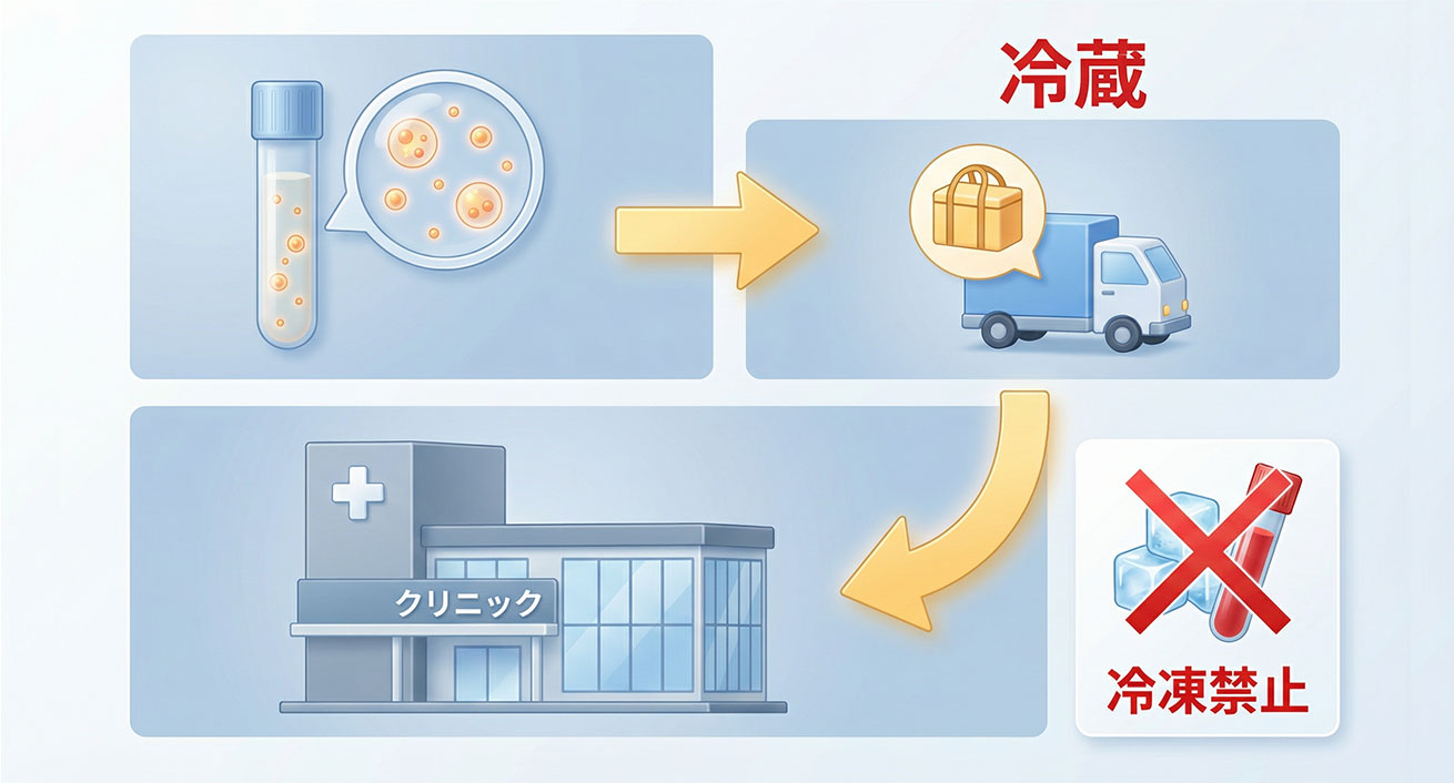 クリニックへの冷蔵輸送